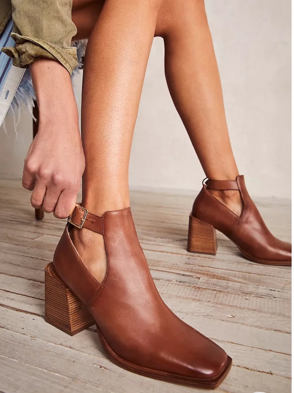 Free People leather booties - Picture 1 of 11